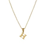 Gold color / 1 Piece Simple Series Simple Letter H Stainless Steel  Gold Color Women's Pendant Necklaces Picture8